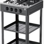 Cucina Portatile Fornello Campeggio STAYLUX a Gas 4 fuochi 60cm Nero CUCINOTTO-B