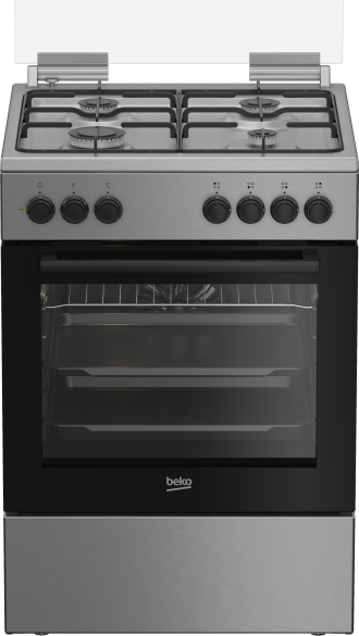 Cucina BEKO 4 Fuochi a Gas Forno elettrico 60 x 60 cm Colore Inox FBE62120XD
