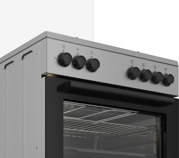Cucina BEKO 4 Fuochi a Gas Forno elettrico 60 x 60 cm Colore Inox FBE62120XD - immagine 2