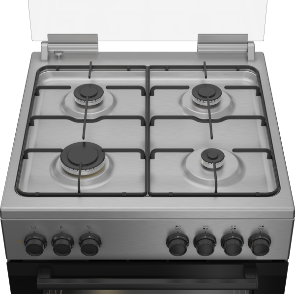 Cucina BEKO 4 Fuochi a Gas Forno elettrico 60 x 60 cm Colore Inox FBE62120XD - immagine 3