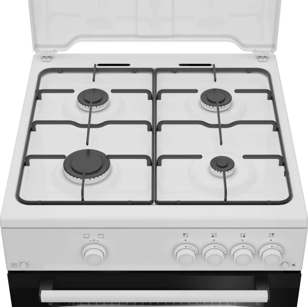 Cucina BEKO 4 Fuochi a Gas Forno a gas 60x60 Bianco FBG62010DW - immagine 3
