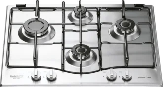 Piano Cottura HOTPOINT 4 Fuochi Gas 60 cm Colore Acciaio PCN 642 IX/HAR