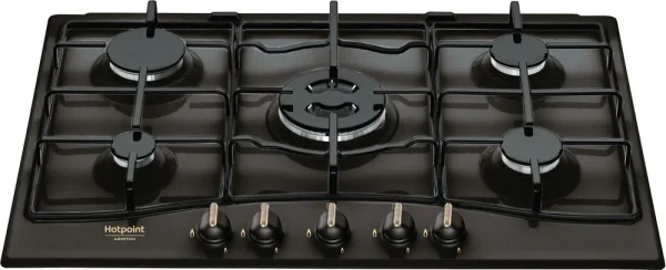 Piano Cottura HOTPOINT 5 Fuochi Gas 75 cm Colore Antracite PCN750T(AN)R/HA