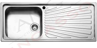 Lavello APELL 1 Vasca con gocciolatoio a DX colore Inox cod: TO1161IRBC