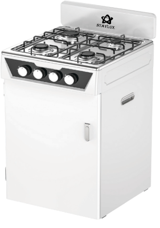 Piano Cottura da Campeggio a Gas 4 Fuochi STAYLUX con portabombola M.POKER-W