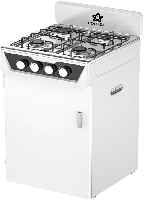 Piano Cottura da Campeggio a Gas 4 Fuochi STAYLUX con portabombola M.POKER-W