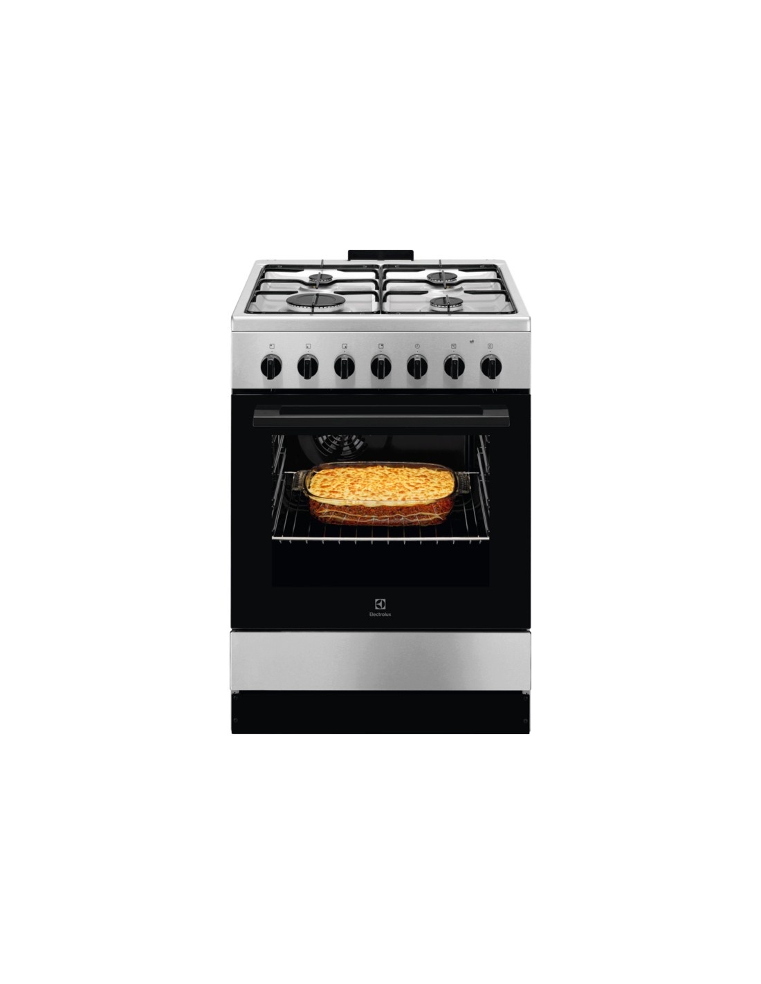 Cucina ELECTROLUX 4 Fuochi a Gas Forno elettrico 60×60 cm Inox LKK620010X