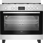 Cucina BEKO 5 Fuochi a Gas Forno elettrico con grill 90x60cm Inox BGM11226EX