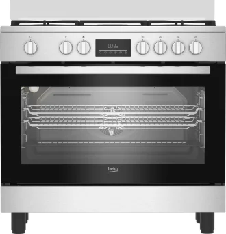Cucina BEKO 5 Fuochi a Gas Forno elettrico con grill 90x60cm Inox BGM11226EX