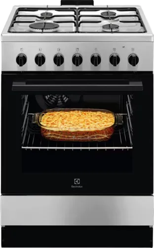 Cucina ELECTROLUX 4 Fuochi a Gas Forno elettrico 60×60 cm Inox LKK620010X