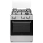 Cucina SCHAUB LORENZ 4 Fuochi Forno gas/grill elett. 60×60 cm Inox SS631GEX