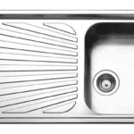 Lavello APELL 1 Vasca con gocciolatoio a SX colore Inox cod: TO1161ILBC