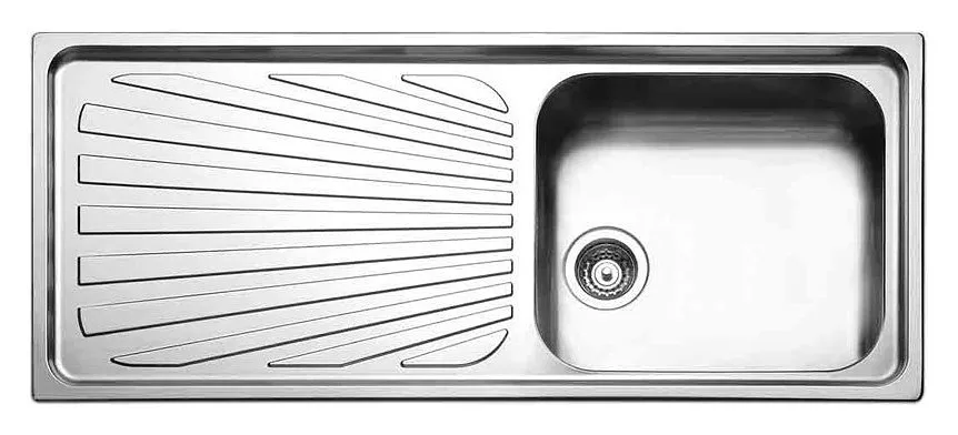 Lavello APELL 1 Vasca con gocciolatoio a SX colore Inox cod: TO1161ILBC