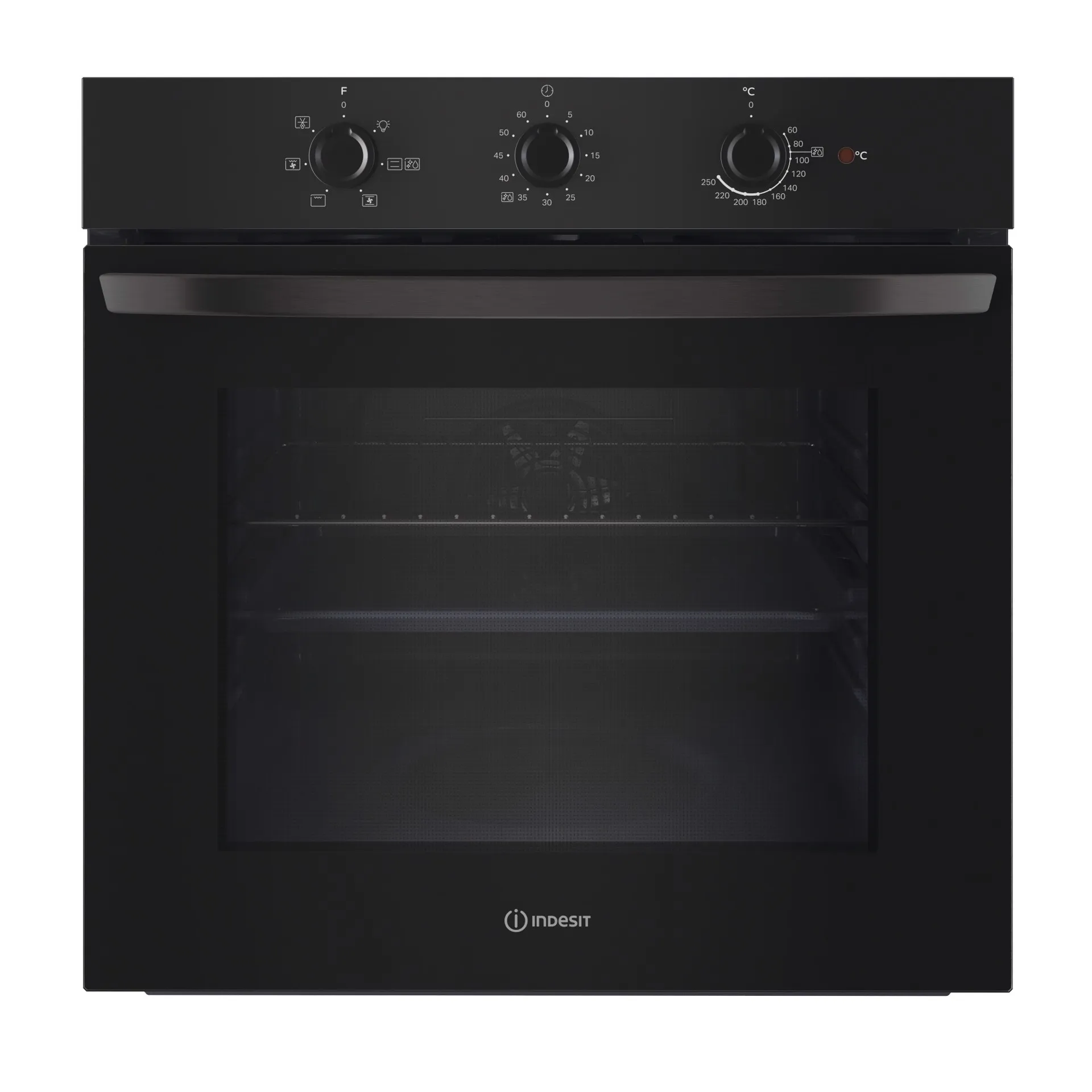 Forno Elettrico INDESIT da Incasso 66 Lt Multifunzione Ventilato Nero IO235HB