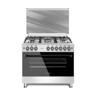Cucina LAREL 5 Fuochi a Gas Tutto Forno elettrico 90x60cm Inox L90EX