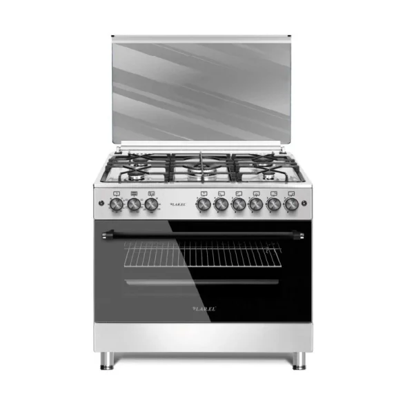 Cucina LAREL 5 Fuochi a Gas Tutto Forno elettrico 90x60cm Inox L90EX