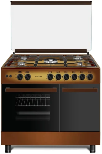 Cucina LAREL 5 fuochi a gas 90×60 Forno elettrico porta bombola Marrone L90BT5M
