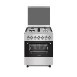 Cucina LAREL 4 fuochi a gas 60×60 Forno a Elettrico Vent. Inox L60EX