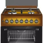 Cucina LAREL 4 fuochi a gas 60×60 Forno Elettrico Marrone L60EM