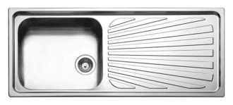 Lavello APELL 1 Vasca con gocciolatoio a DX colore Inox cod: TO1161IRBC