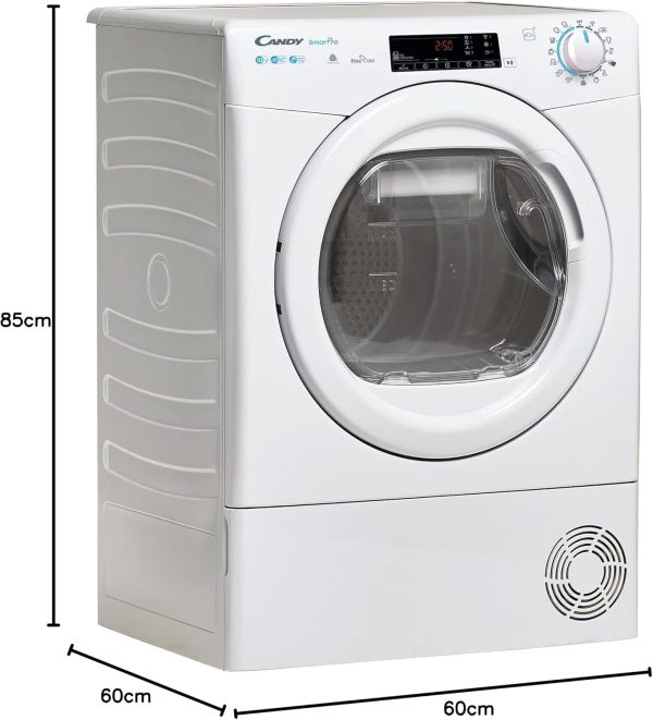 Asciugatrice CANDY 10 Kg Classe A++ Pompa di calore CSOE H10A2TE-S - immagine 2