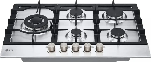 Piano cottura LG a gas 75 cm acciaio Inox/Ghisa CBGZ3016S - immagine 2