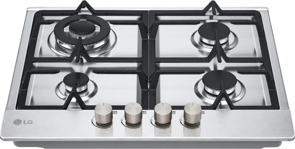 Piano Cottura LG 4 Fuochi Gas 60 cm Inox/ghisa CBGZ2414S - immagine 2