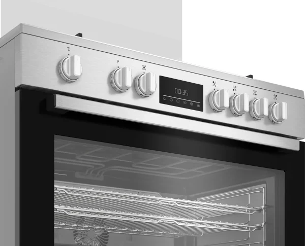 Cucina BEKO 5 Fuochi a Gas Forno elettrico con grill 90x60cm Inox BGM11226EX - immagine 2