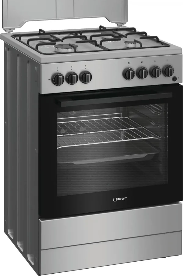 Cucina INDESIT 4 Fuochi a Gas 60X60 Forno elettrico I6G3PMS - immagine 3