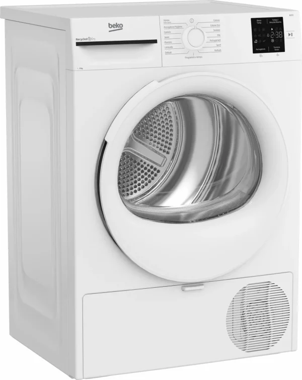 Asciugatrice BEKO 8 Kg Classe D Pompa di calore Inverter BMT83EW - immagine 2