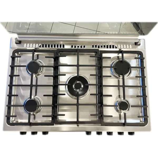 Cucina LAREL 5 fuochi a gas 90x60 Forno a gas porta bombola Inox L90GXP - immagine 2