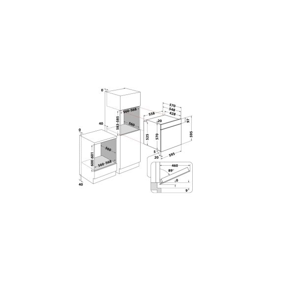 Forno Elettrico HOTPOINT da Incasso 71 Lt Mult/Ventilato Inox HAO235H X - immagine 3