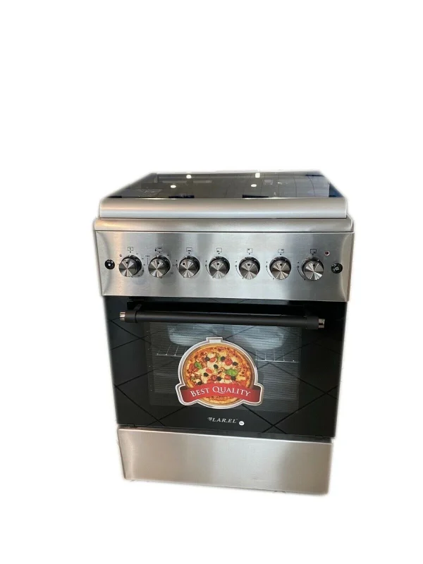 Cucina LAREL 4 fuochi a gas 60×60 Forno a gas Ventilato Inox L60GX - immagine 2