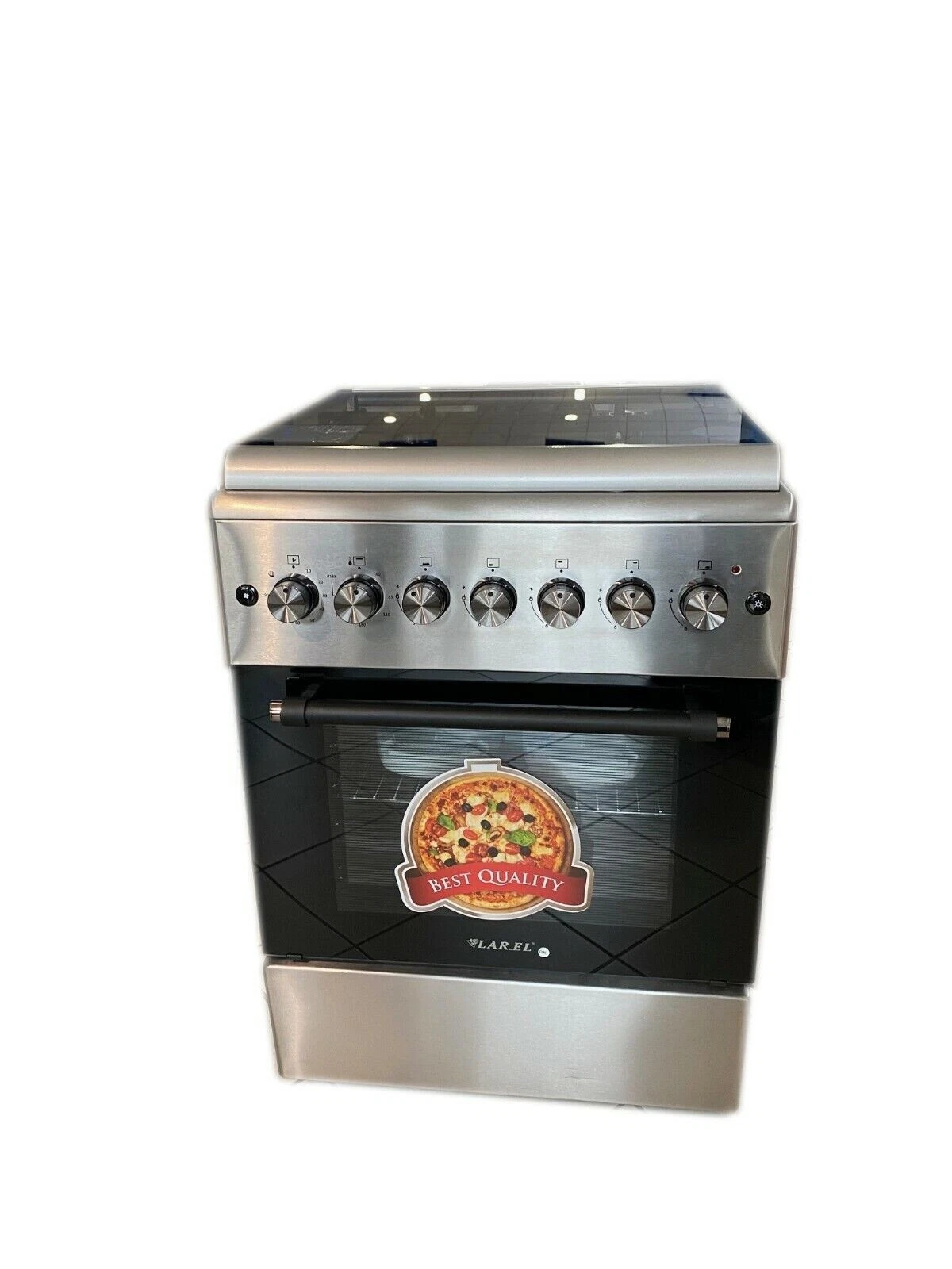 Cucina LAREL 4 fuochi a gas 60×60 Forno a gas Ventilato Inox L60GX - immagine 2