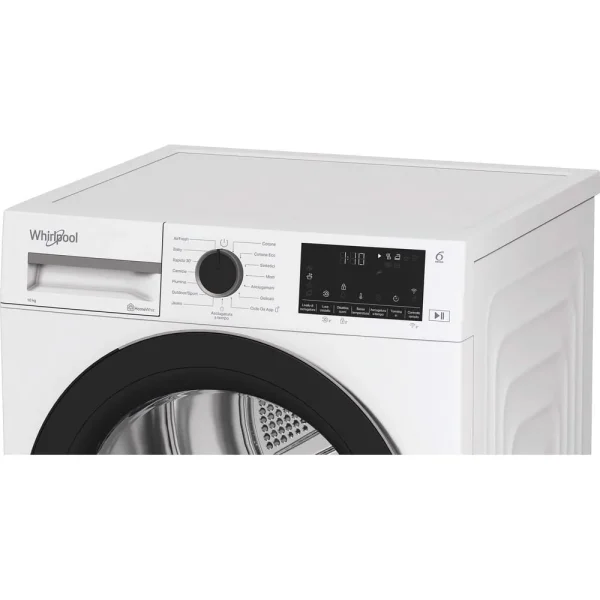 Asciugatrice WHIRLPOOL 10 Kg 6° senso Classe A++ a pompa di calore CWD103MWBSIT - immagine 3