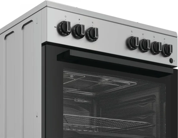 Cucina INDESIT 4 Fuochi a Gas 60X60 Forno elettrico I6G3PMS - immagine 4