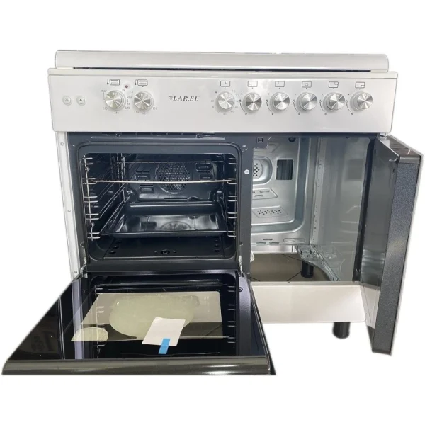 Cucina LAREL 5 fuochi a gas 90×60 Forno a gas porta bombola Bianco L90BT5GB - immagine 3