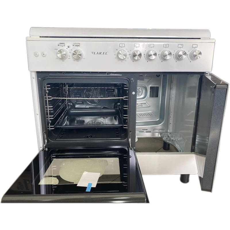Cucina LAREL 5 fuochi a gas 90×60 Forno a gas porta bombola Bianco L90BT5GB - immagine 3