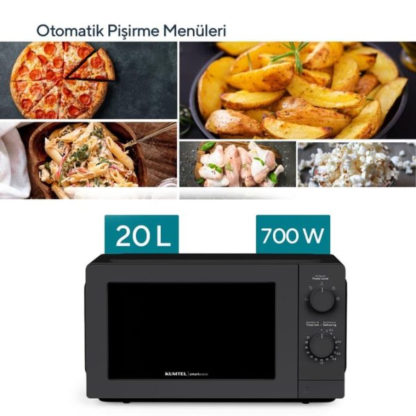 Forno Microonde KUMTEL Capacità 20 Litri Colore Nero HMIN-05 - immagine 3