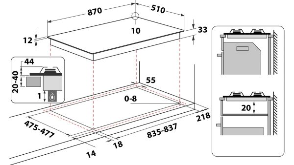Piano Cottura HOTPOINT a Gas 6 Fuochi 90 cm colore Antracite PHN960MST(AN)R/HA - immagine 4