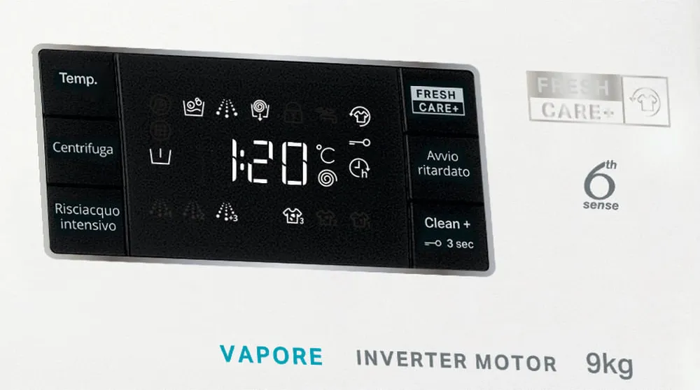 Lavatrice Whirlpool 6° senso 9 Kg Classe A Inverter FFB 9269 SV IT - immagine 4
