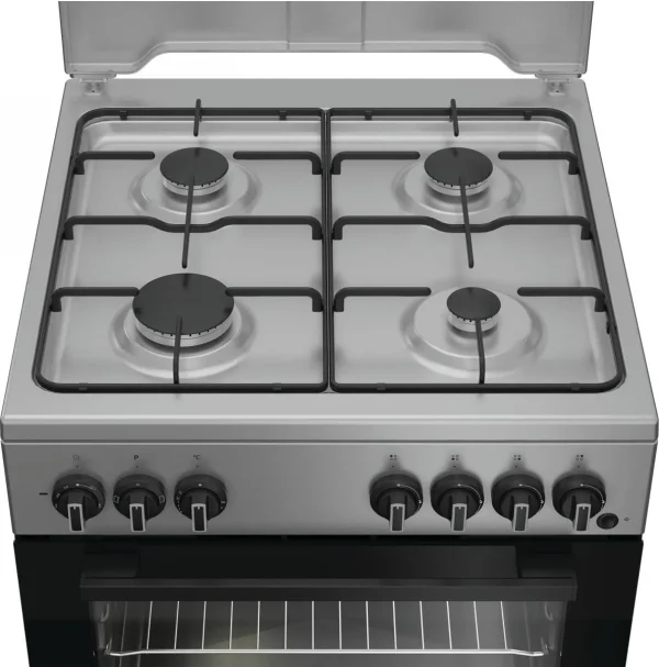Cucina INDESIT 4 Fuochi a Gas 60X60 Forno elettrico I6G3PMS - immagine 2