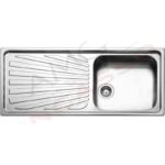 Lavello APELL 1 Vasca con gocciolatoio a SX colore Inox cod: TO1161ILBC