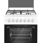 Cucina LAREL 4 fuochi a gas 60×60 Forno a gas Ventilato Bianco L60GB