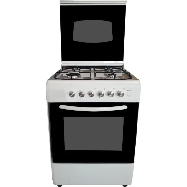 Cucina LAREL 4 Fuochi 60×60 Forno gas + grill Colore Bianco L6005B