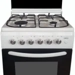 Cucina LAREL 4 Fuochi 50×50 Forno elettr./grill Con coperchio Bianco L5005EVB