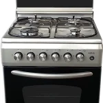 Cucina LAREL 4 Fuochi 50×50 Forno a gas/grill Con coperchio Inox L5005VX