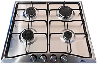 Piano cottura LAREL da Incasso a Gas 4 fuochi 60cm Inox L848X