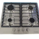 Piano cottura LAREL da Incasso a Gas 4 fuochi 60cm Inox/ghisa L848G