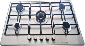 Piano cottura LAREL Incasso a Gas 5 fuochi 70 cm colore  Inox/ghisa L858X
